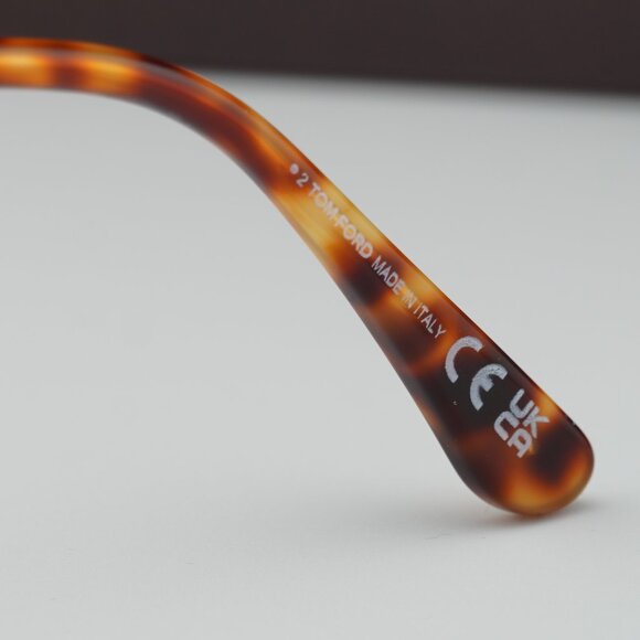 Tom Ford FT5840-B 046 Cat Eye Eyeglasses 56mm - Brown/Gold/Blue Light Block - Picture 9 of 9